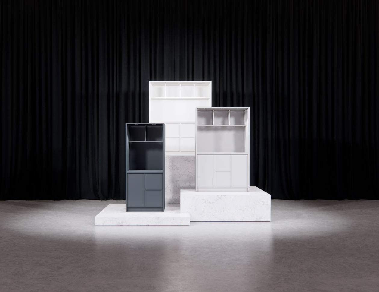 Cube Design - Cube Design Kaffestation 3 rum Laminat Quadro reol uden låger