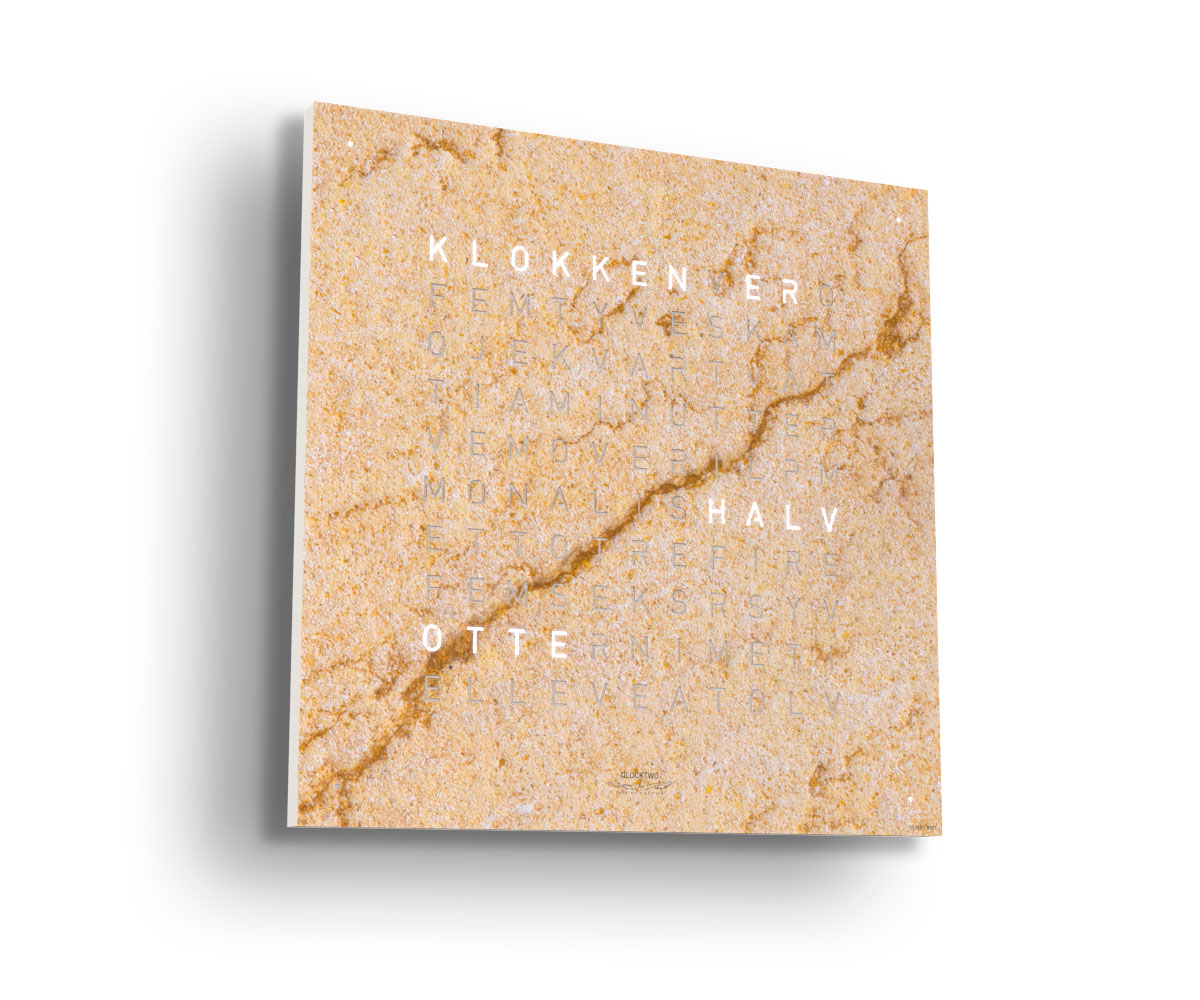 QlockTwo - QlockTwo Earth 45 Creators Edition Desert Hvid korpus
