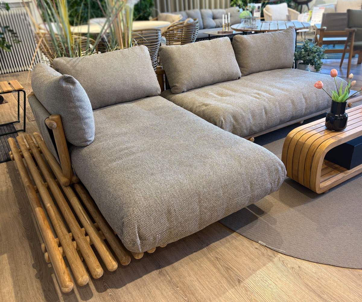 Cane-line - Sticks Platform havesofa med chaiselong fra Cane-line