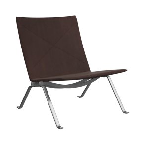 PK22� loungestol, Haze l�der af Poul Kj�rholm