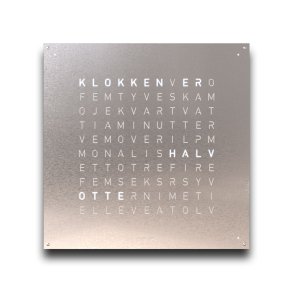 QlockTwo Earth 90 Stainless Steel
