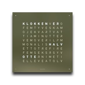 QlockTwo Earth 90 Olive Ur