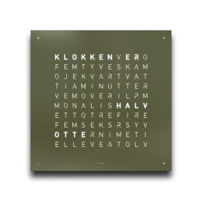 QlockTwo Earth 45 Olive Ur