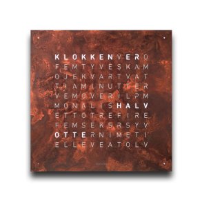 QlockTwo Earth 90 Creators Edition Rust