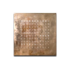 QlockTwo Earth 45 Creators Edition Silver & Gold