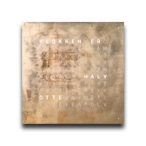 QlockTwo Earth 90 Creators Edition Silver & Gold