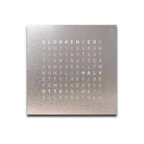 QlockTwo Earth 45 Stainless Steel