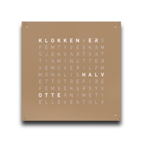 QlockTwo Earth 90 Hazelnut