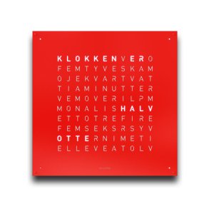 QlockTwo Earth 90 Red