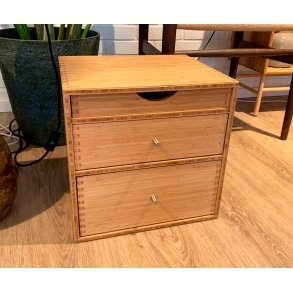 Kvart Reol m. skuffer (Bambus) 