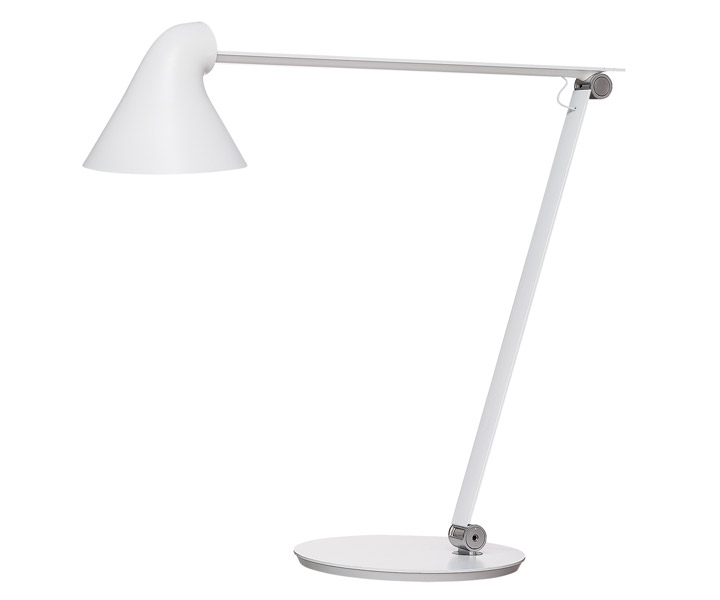 Louis Poulsen - NJP bordlampe Hvid m. bordklemme