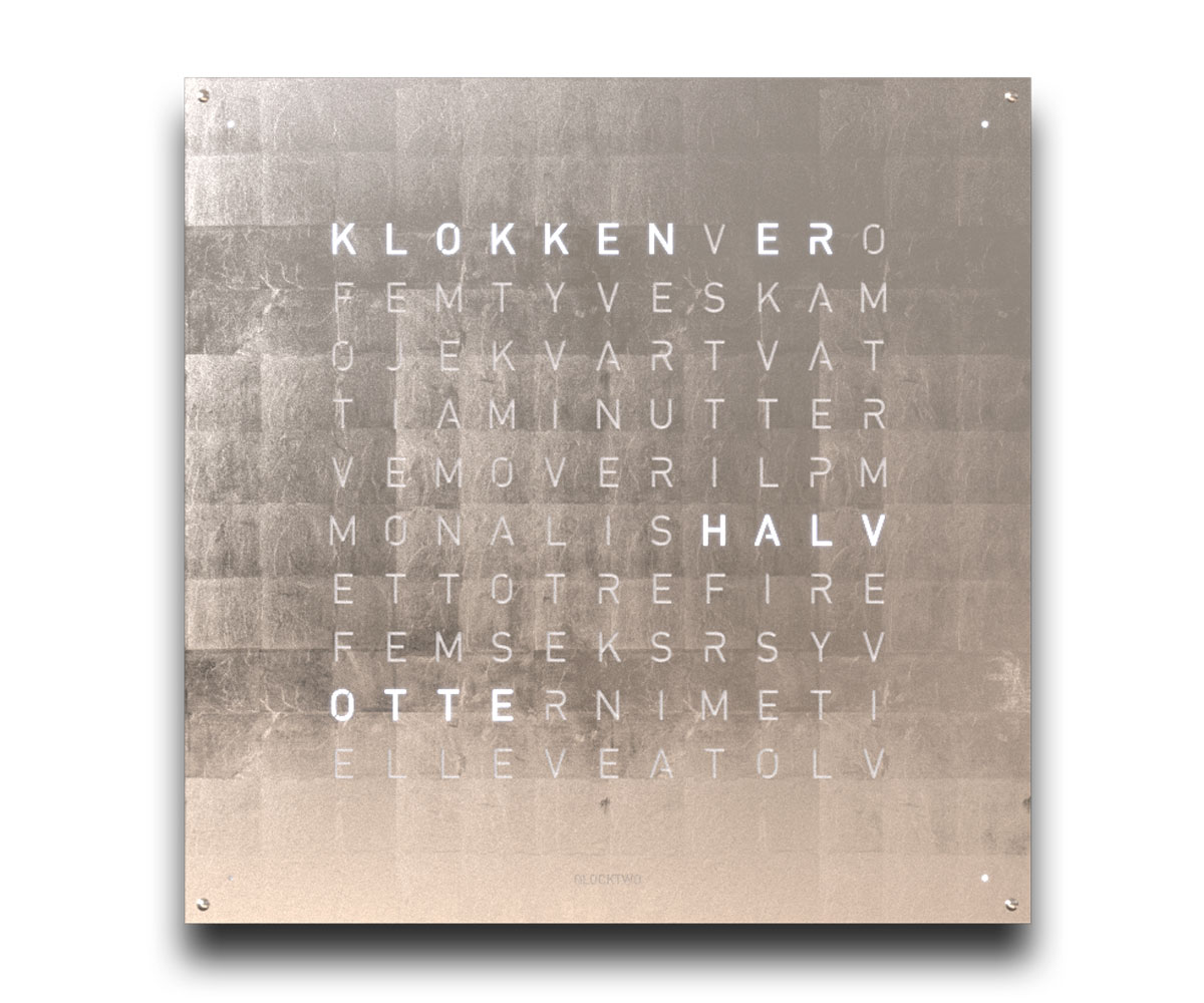 QlockTwo - QlockTwo Earth 90 Creators Edition Platinum