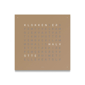 QlockTwo EARTH 45 Hazelnut