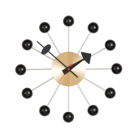 Ball Clock (Messing/sort)