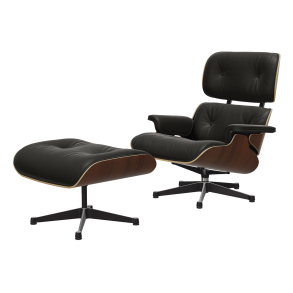 Eames Lounge Chair m. skammel (Valnd)